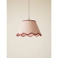 Large Scallop Trim Lamp Shade - Pink alternate view