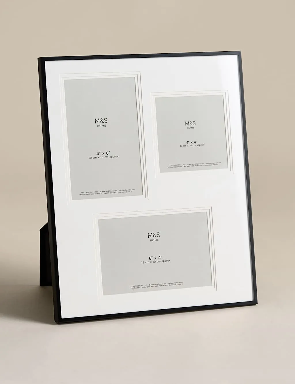 Layered Multi Mount Photo Frame 5x7 inch - Black, Metal product