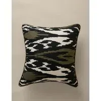 Linen Ikat Scatter Cushion - Green Mix alternate view