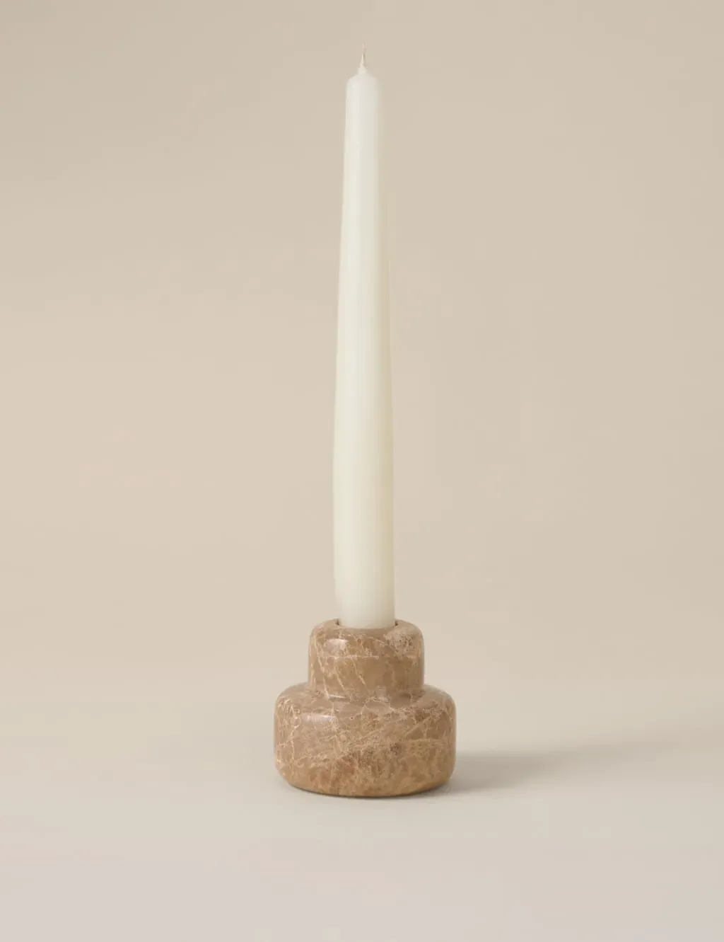 Marble Hybrid Candle Holder - Natural product