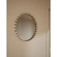 Marble Round Wall Mirror - Brown Mix alternate view