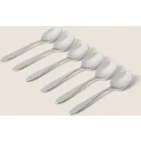 Maxim Set of 6 Teaspoons - Silver, Stainless Steel alternate view