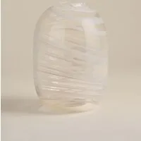 Medium Swirl Oval Vase - Beige, Glass alternate view