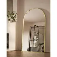Metal Arch Free Standing Mirror - Antique Brass alternate view