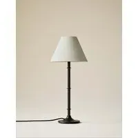 Metal Ribbed Table Lamp - Black alternate view