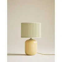Milk Glass Pleated Shade Table Lamp - Ochre alternate view
