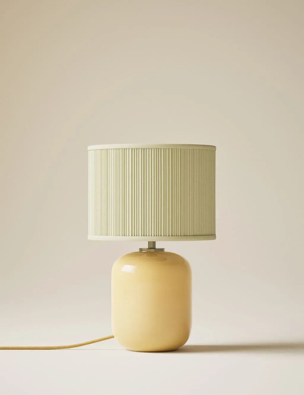 Milk Glass Pleated Shade Table Lamp - Ochre product