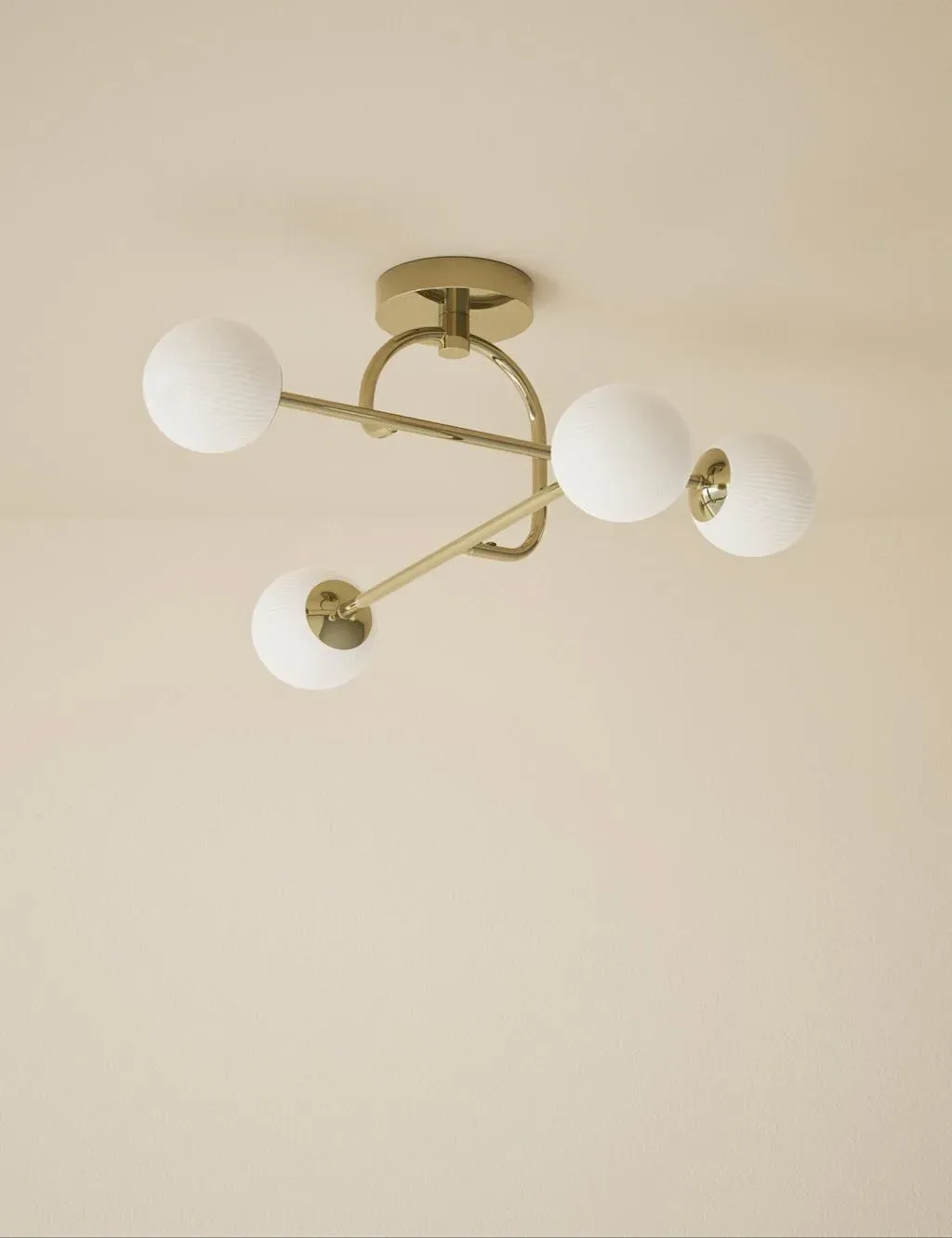 Parker Flush Ceiling Light - Antique Brass, Metal product