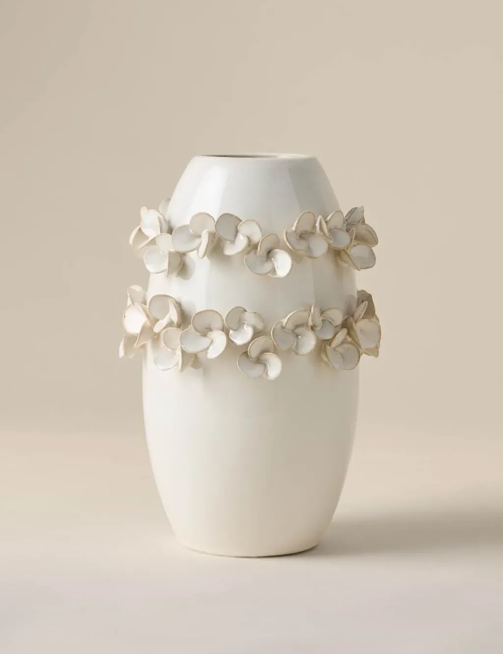 Petal Ceramic Vase - Soft White product