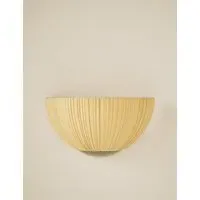 Pleated Fabric Flush Wall Light - Natural alternate view