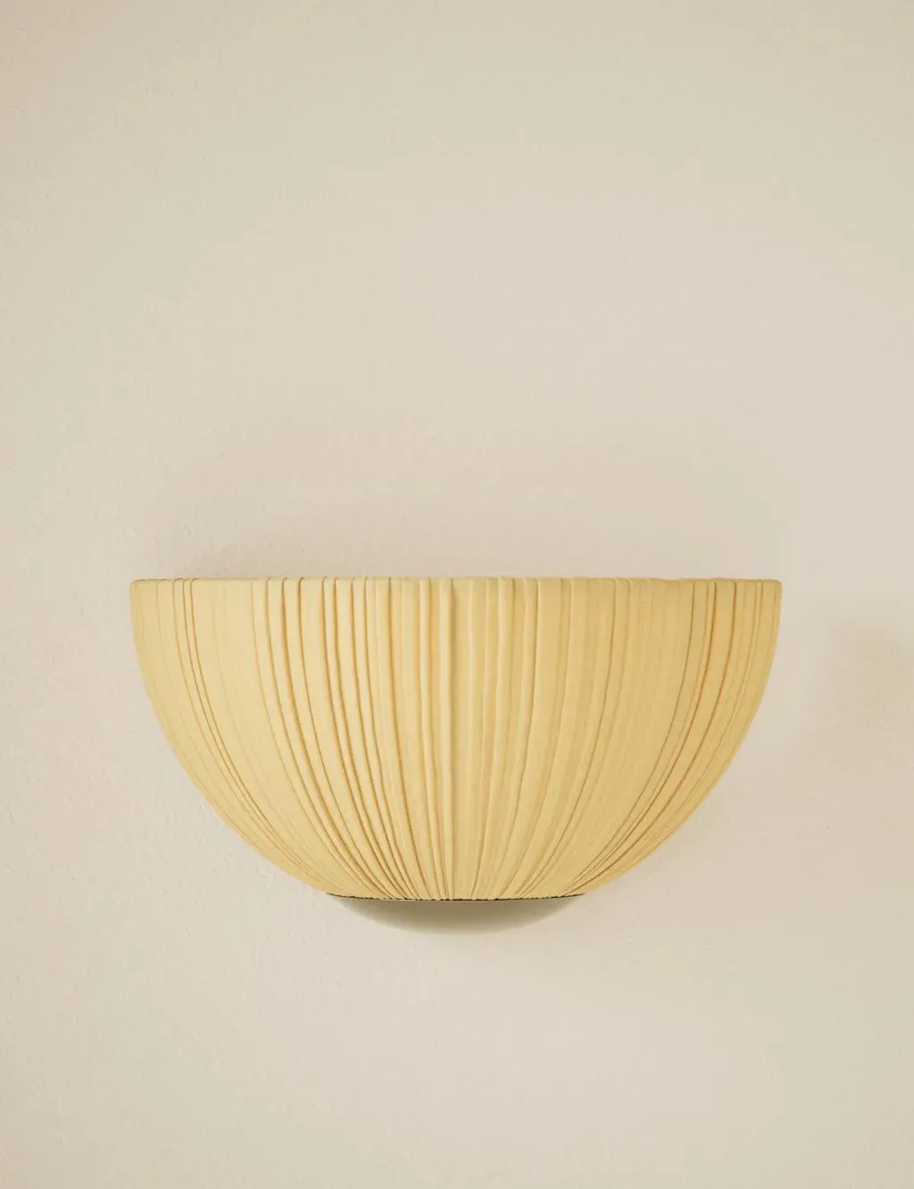 Pleated Fabric Flush Wall Light - Natural product