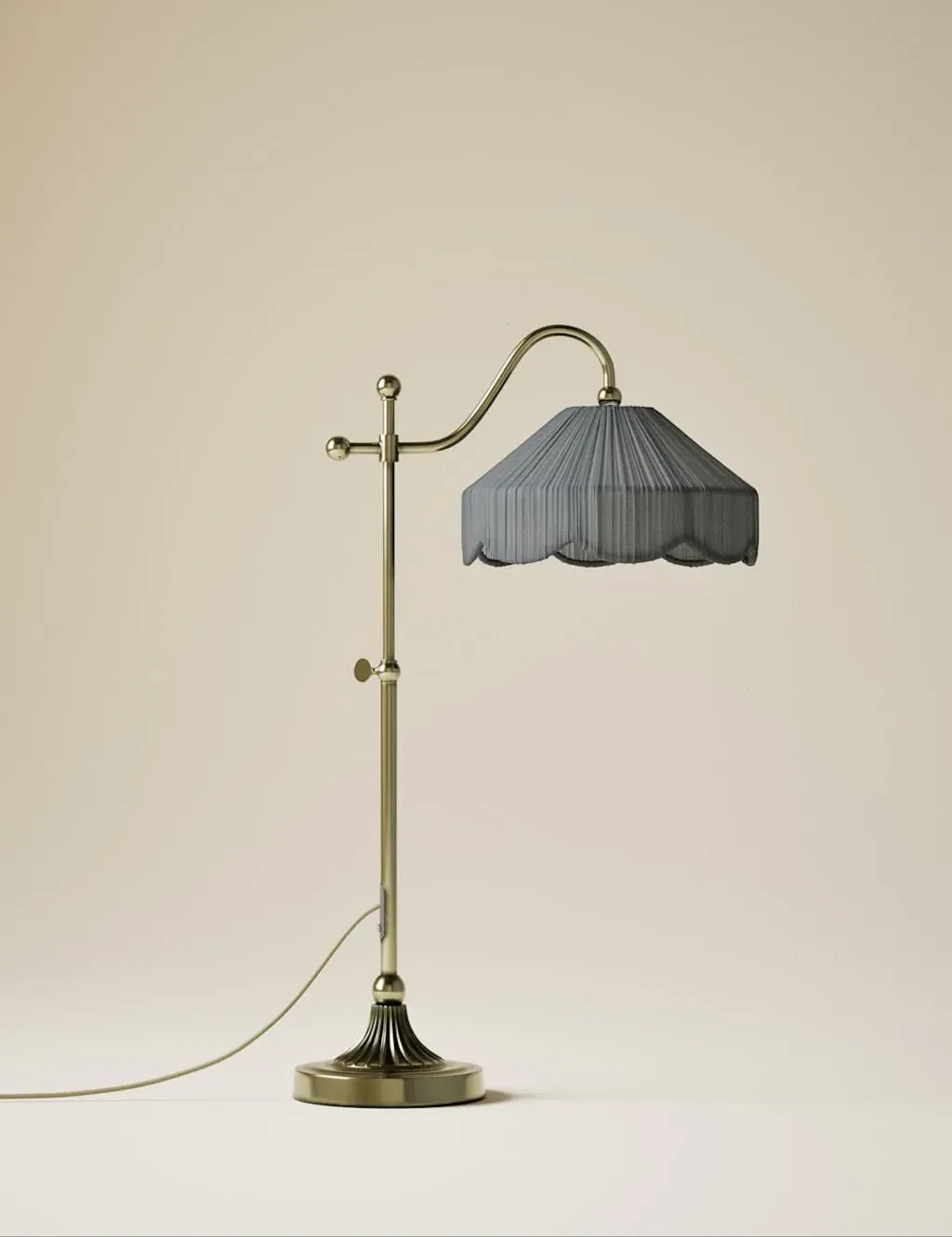 Pleated Table Lamp - Antique Brass product