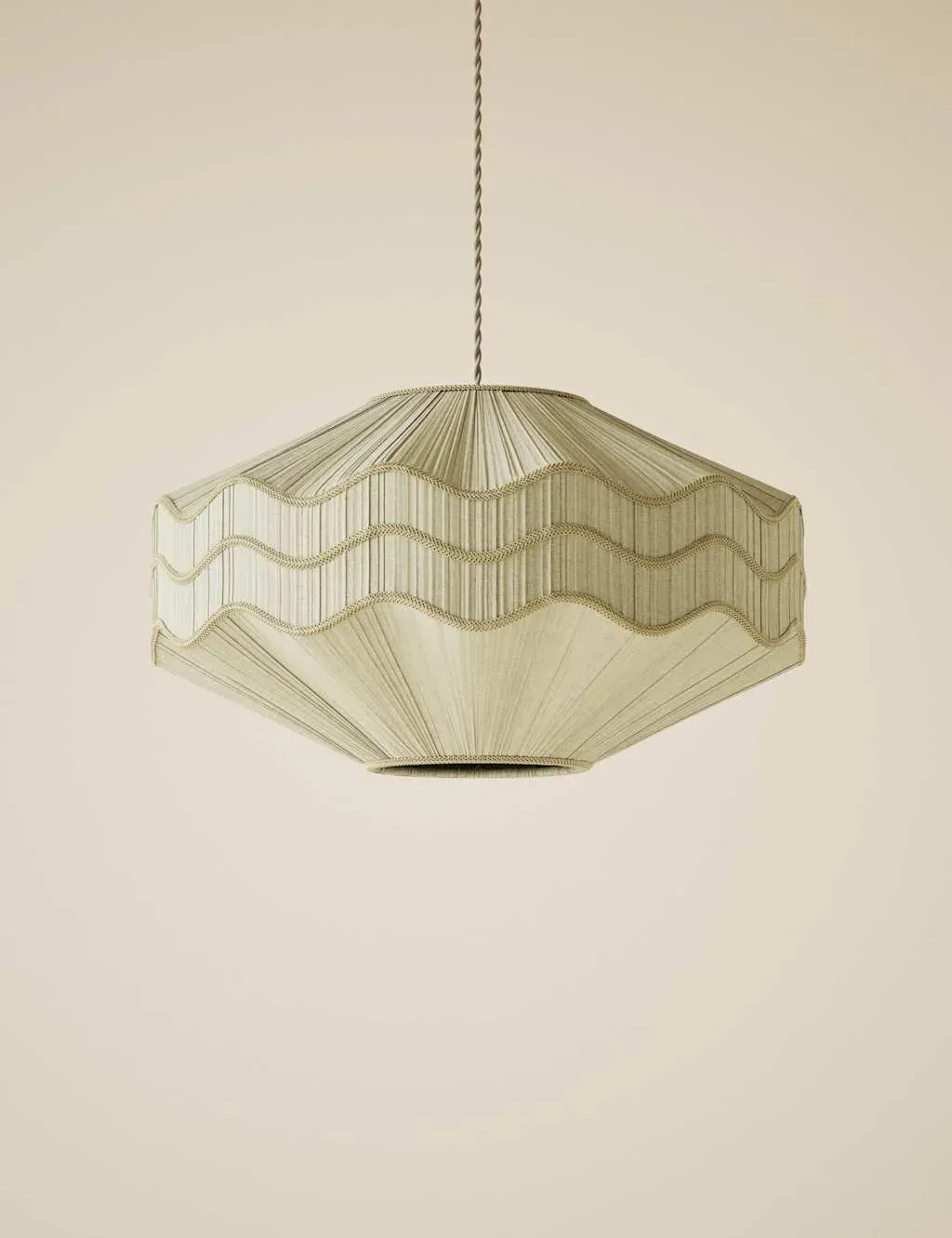 Pleated Wave Large Easy Fit Light Shade - Cream product
