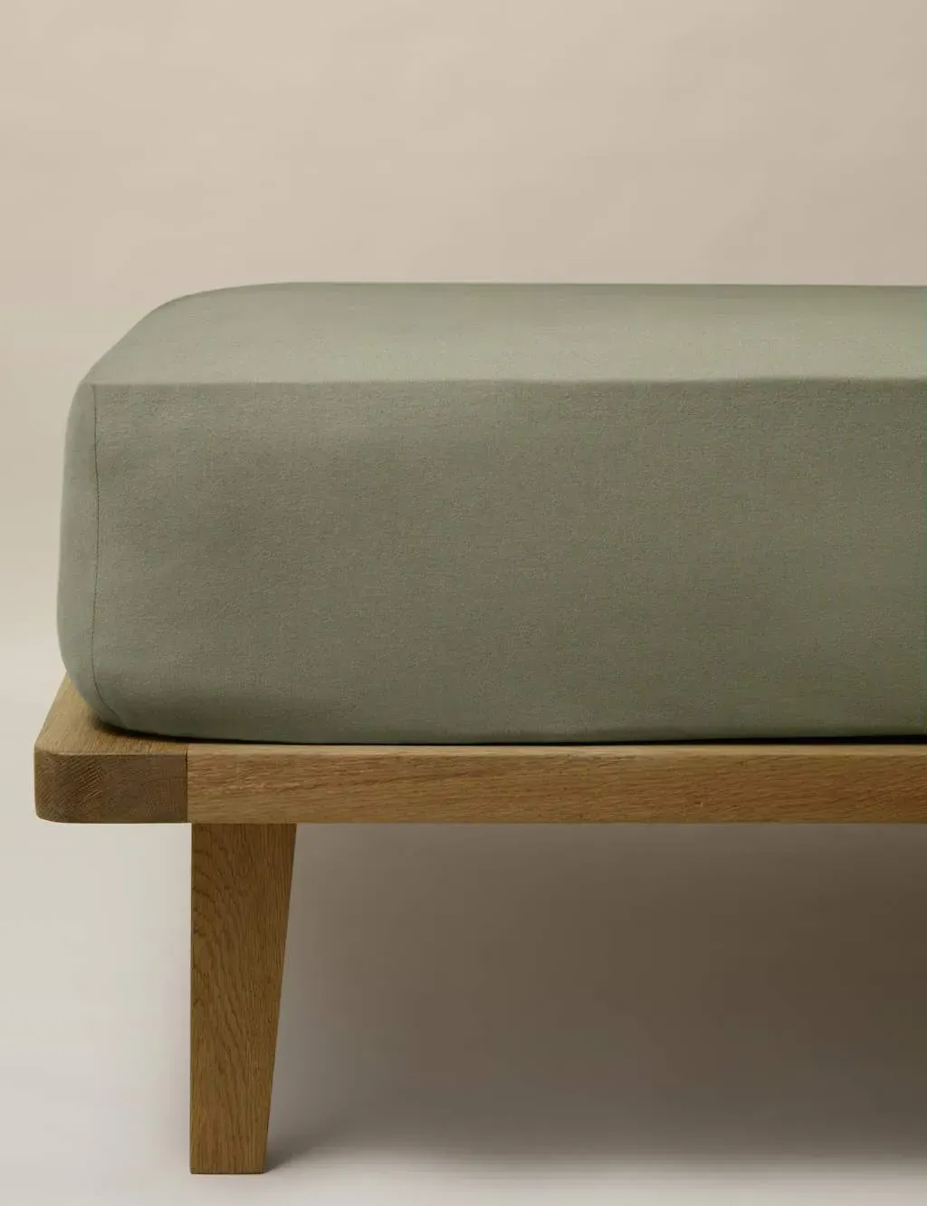 Pure Brushed Cotton Deep Fitted Sheet - Khaki product