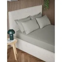 Pure Cotton 300 Thread Count Extra Deep Fitted Sheet - Light Grey alternate view