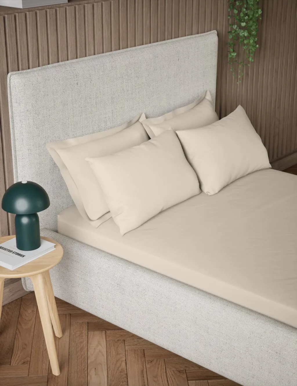 Pure Cotton 300 Thread Count Fitted Sheet - Neutral product