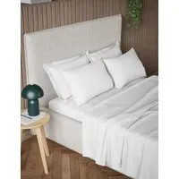 Pure Cotton 300 Thread Count Flat Sheet - White alternate view