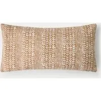 Pure Cotton Block Print Bolster Cushion - Light Bronze alternate view