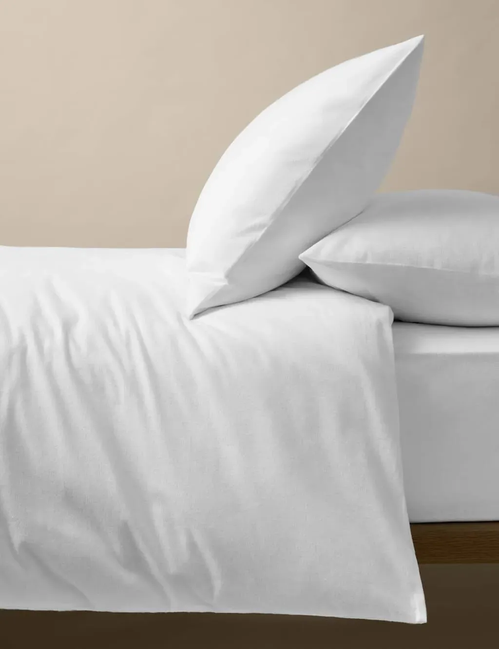 Pure Cotton Brushed Bedding Set - White product