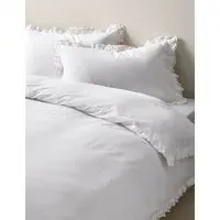Pure Cotton Contrast Double Ruffle Bedding Set - Natural Mix alternate view