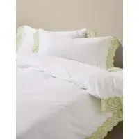 Pure Cotton Embroidered Bedding Set - Green Mix alternate view