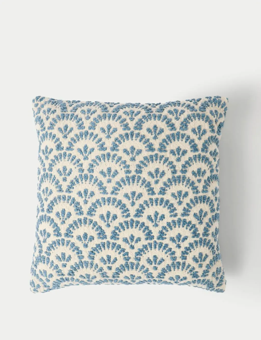 Pure Cotton Fan Jacquard Cushion - Blue Mix product