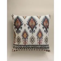Pure Cotton Geometric Cushion Cover - Multi alternate view