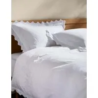 Pure Cotton Lace Embroidered Bedding Set - White alternate view
