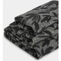 Pure Cotton Leaves Towel - Grey Mix, Cotton alternate view