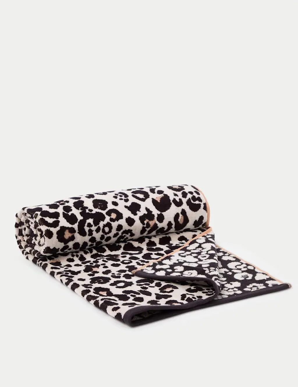 Pure Cotton Leopard Print Beach Towel - Brown Mix product