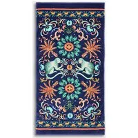 Pure Cotton Monkey Print Beach Towel - Blue Mix alternate view