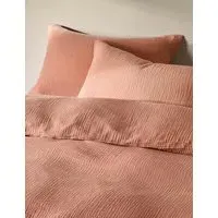 Pure Cotton Muslin Bedding Set - Soft Terracotta alternate view
