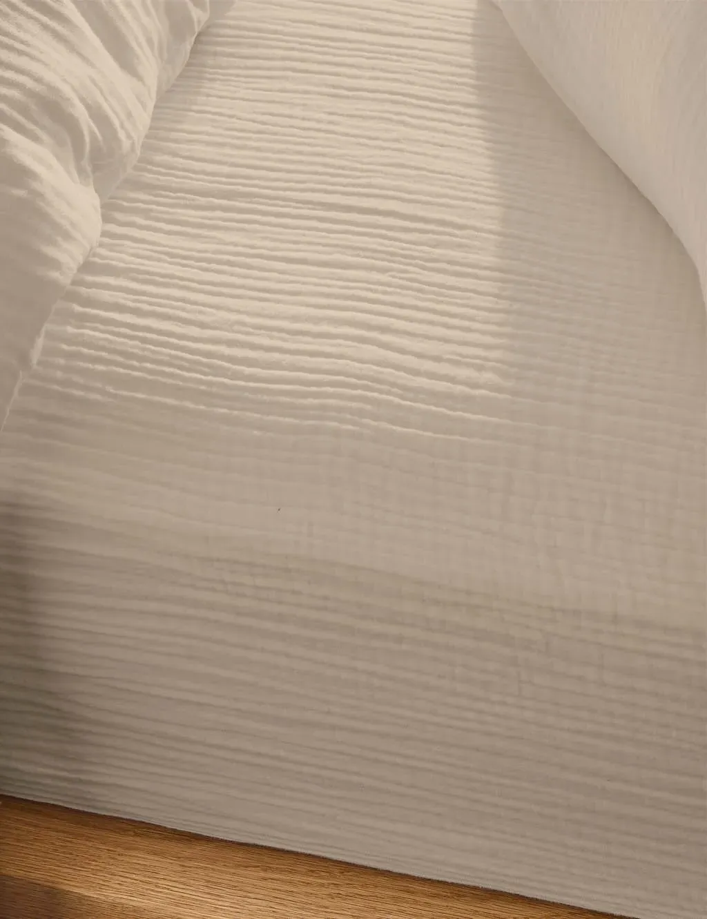 Pure Cotton Muslin Deep Fitted Sheet - Sand product