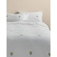 Pure Cotton Muslin Floral Sprig Bedding Set - Yellow Mix alternate view