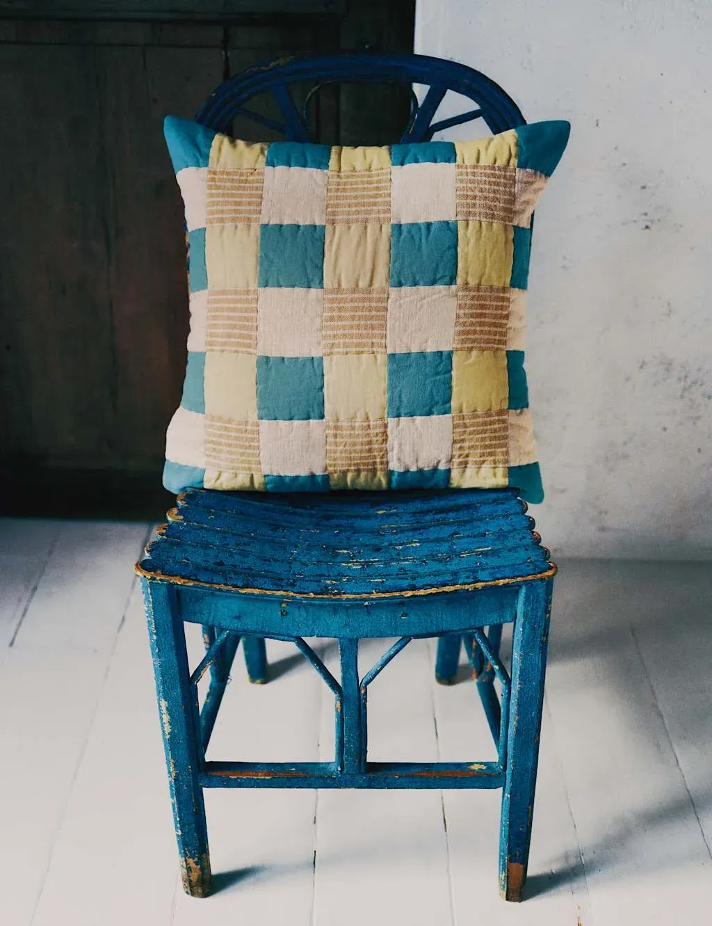 Pure Cotton Quilted Patchwork Cushion - Multi product