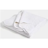 Pure Cotton Quilted Scallop Bedspread - Soft White alternate view