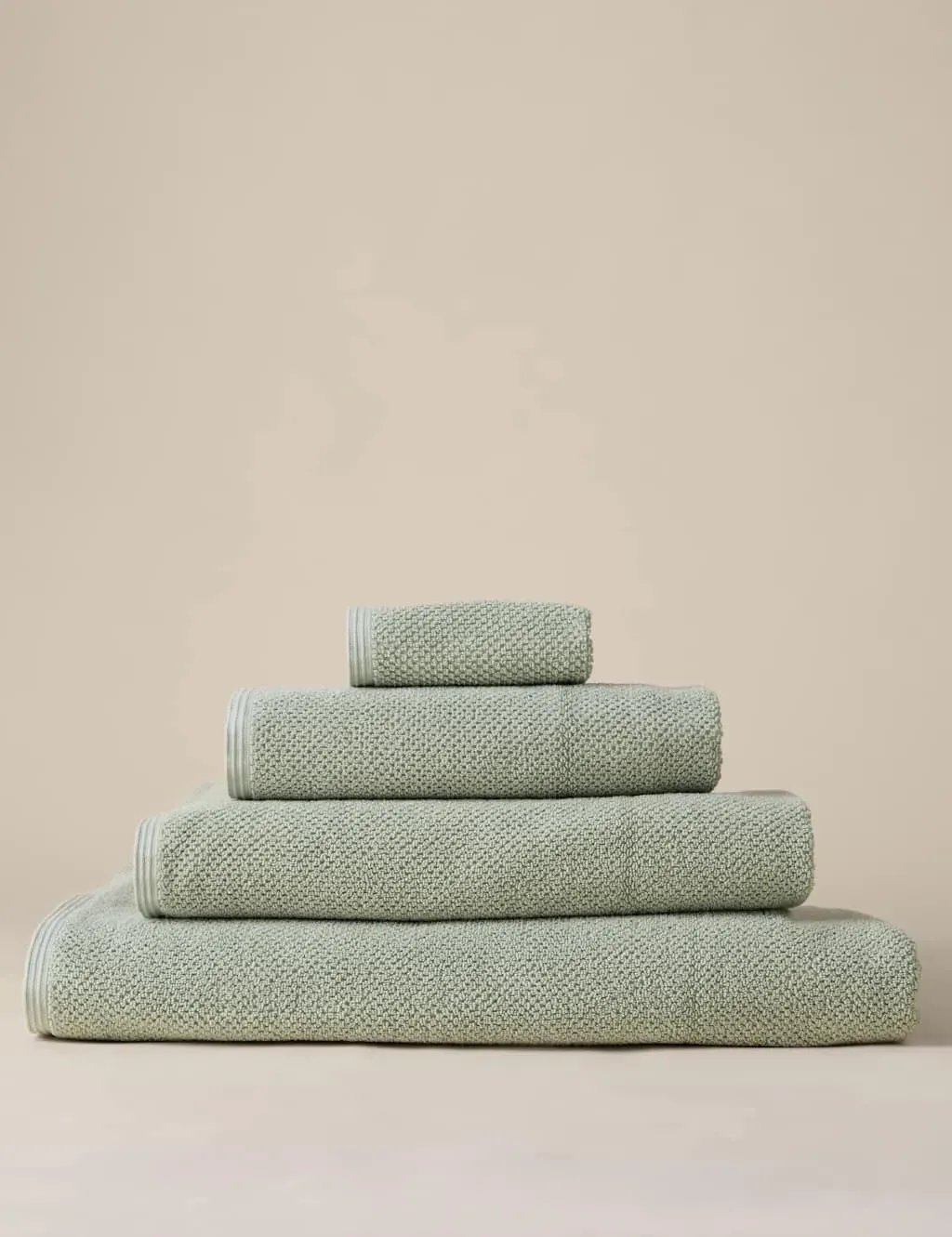 Pure Cotton Rice Weave Bath Towel - Sage product