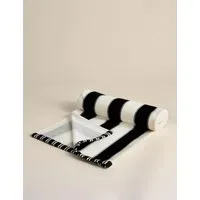 Pure Cotton Sand Resistant Beach Towel - Black alternate view