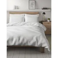 Pure Cotton Spotty Textured Bedding Set - White alternate view