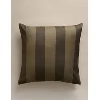 Pure Cotton Stripe Cushion Cover - Green alternate view