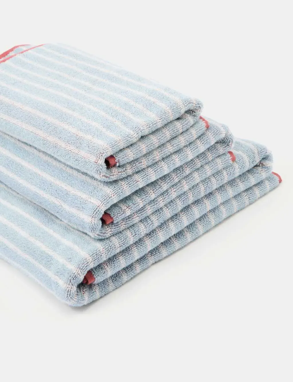 Pure Cotton Stripe Towel with StayNew™ - Blue Mix product