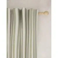 Pure Cotton Striped Multiway Curtains - Green Mix alternate view