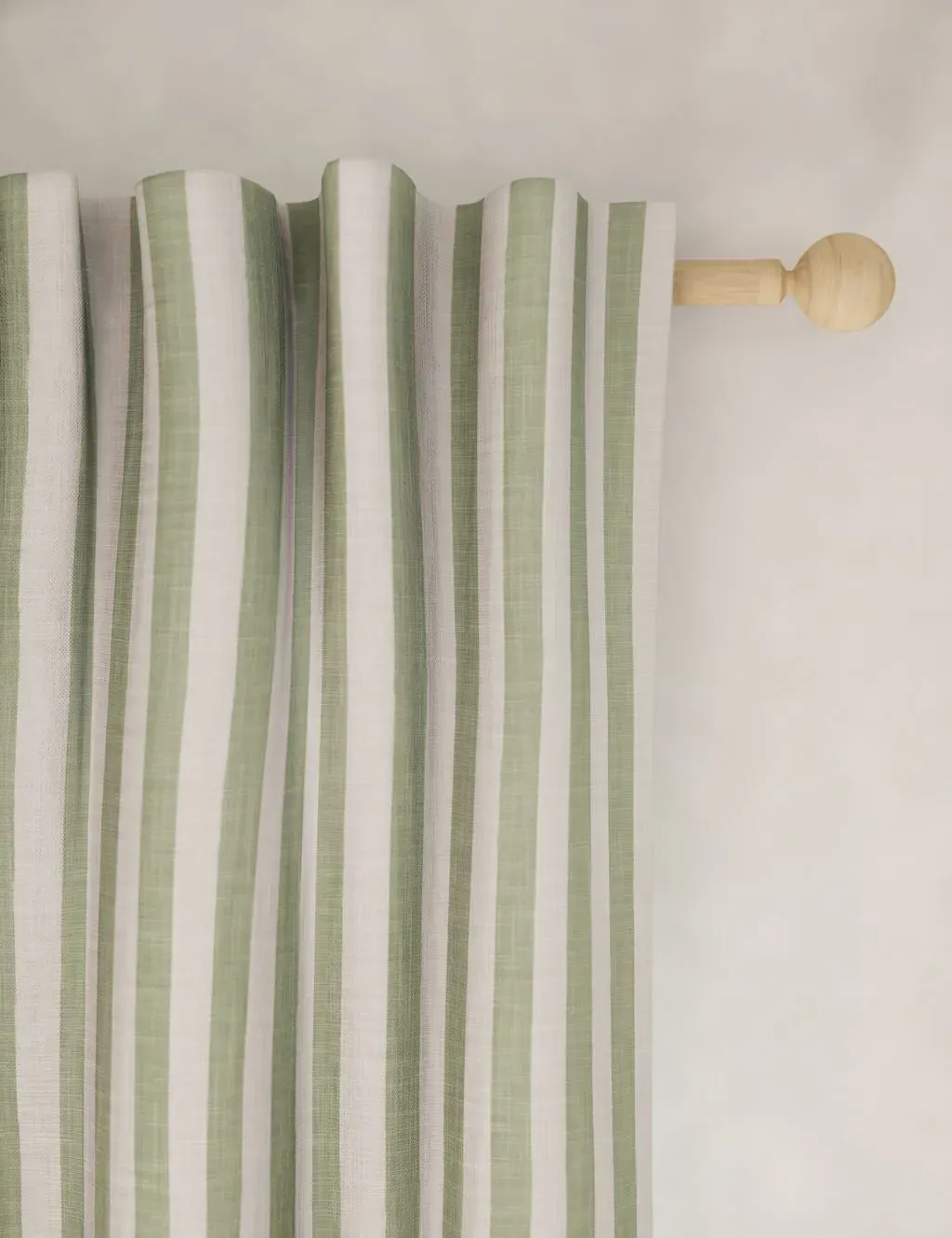Pure Cotton Striped Multiway Curtains - Green Mix product