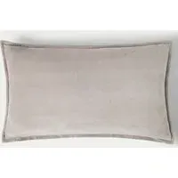 Pure Cotton Velvet Bolster Cushion - Grey alternate view