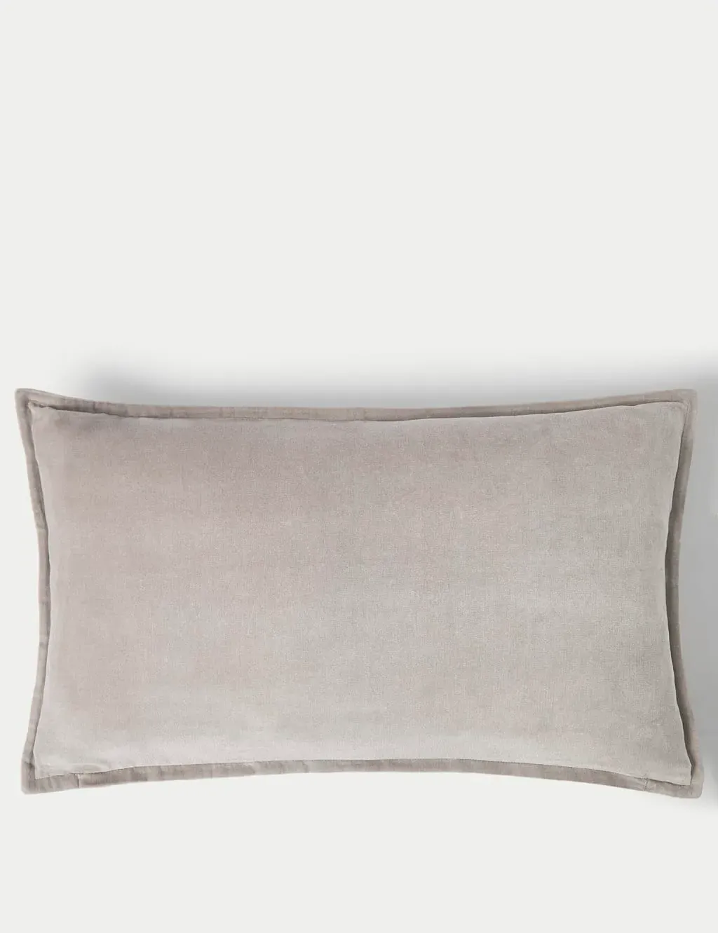 Pure Cotton Velvet Bolster Cushion - Grey product