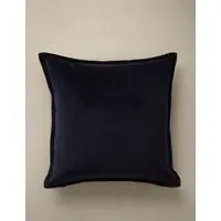 Pure Cotton Velvet Cushion Cover - Navy alternate view
