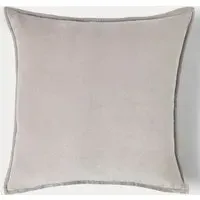 Pure Cotton Velvet Large Cushion - Grey alternate view