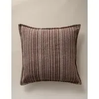 Pure Cotton Woven Striped Scatter Cushion - Amber alternate view