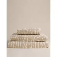 Pure Cotton Zebra Patterned Towel - Natural Mix alternate view