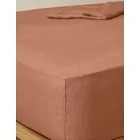 Pure Linen Deep Fitted Sheet - Dark Camel, Linen alternate view